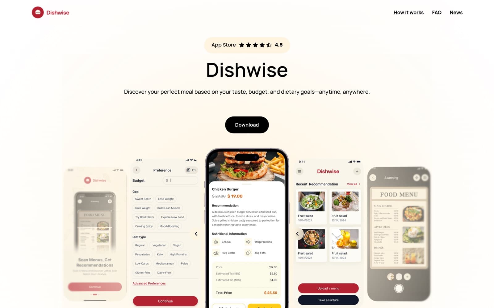 Dishwise — live site