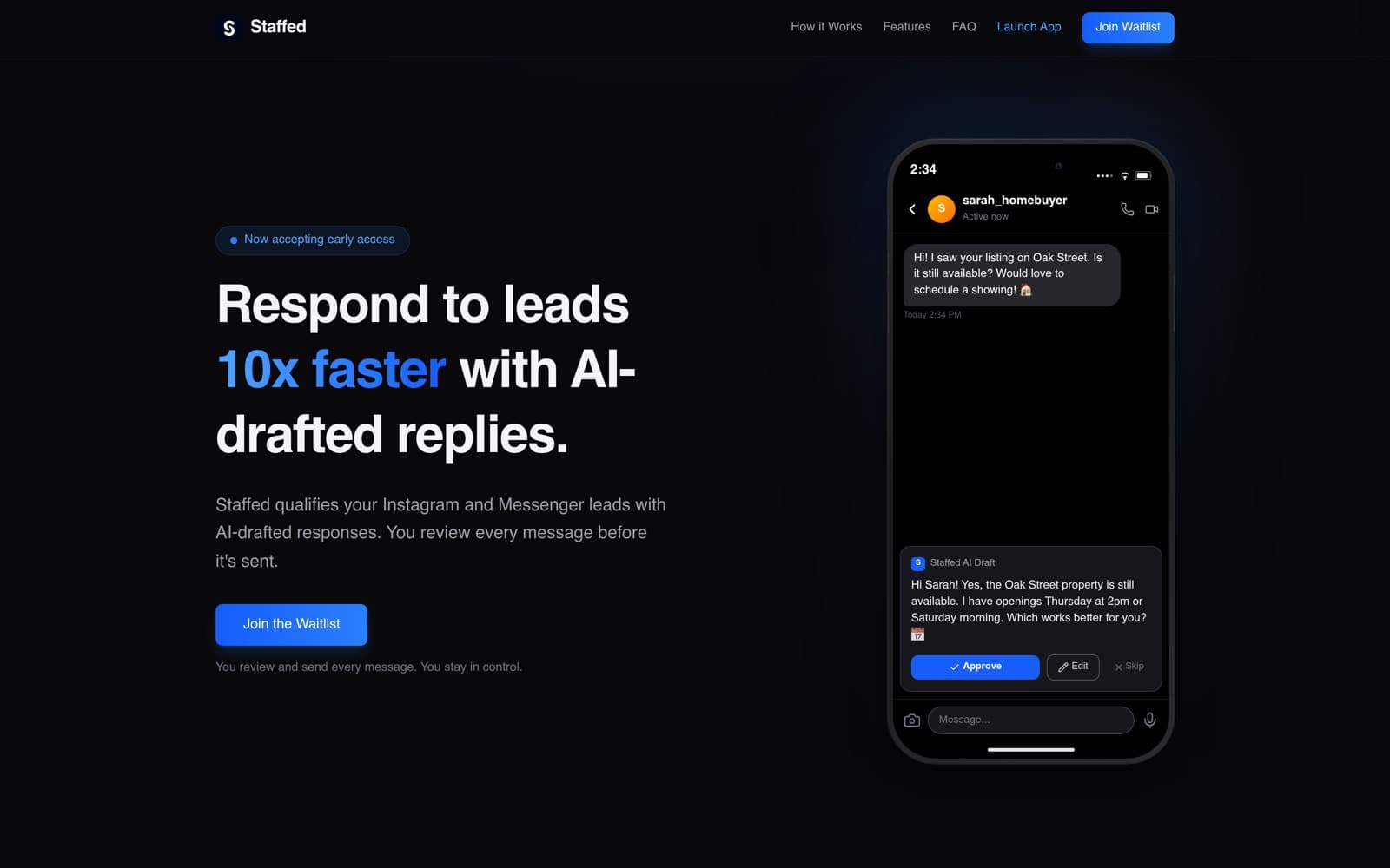 Staffed — live site